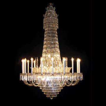 Classical Regency 33-Light Crystal Glass Chandelier