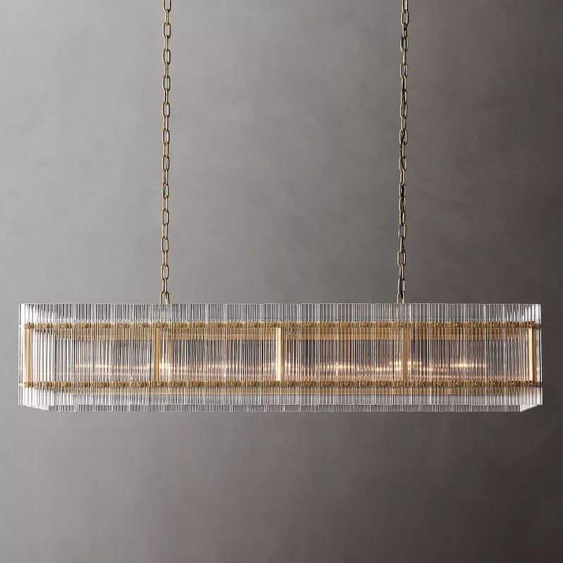 Santa Mar Rectangular Chandelier 54" chandeliers for dining room,chandeliers for stairways,chandeliers for foyer,chandeliers for bedrooms,chandeliers for kitchen,chandeliers for living room Rbrights Antiqued Brass  