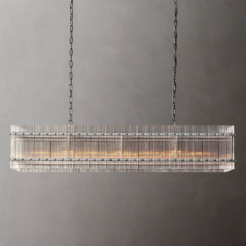 Santa Mar Rectangular Chandelier 54" chandeliers for dining room,chandeliers for stairways,chandeliers for foyer,chandeliers for bedrooms,chandeliers for kitchen,chandeliers for living room Rbrights Polished Nickel  