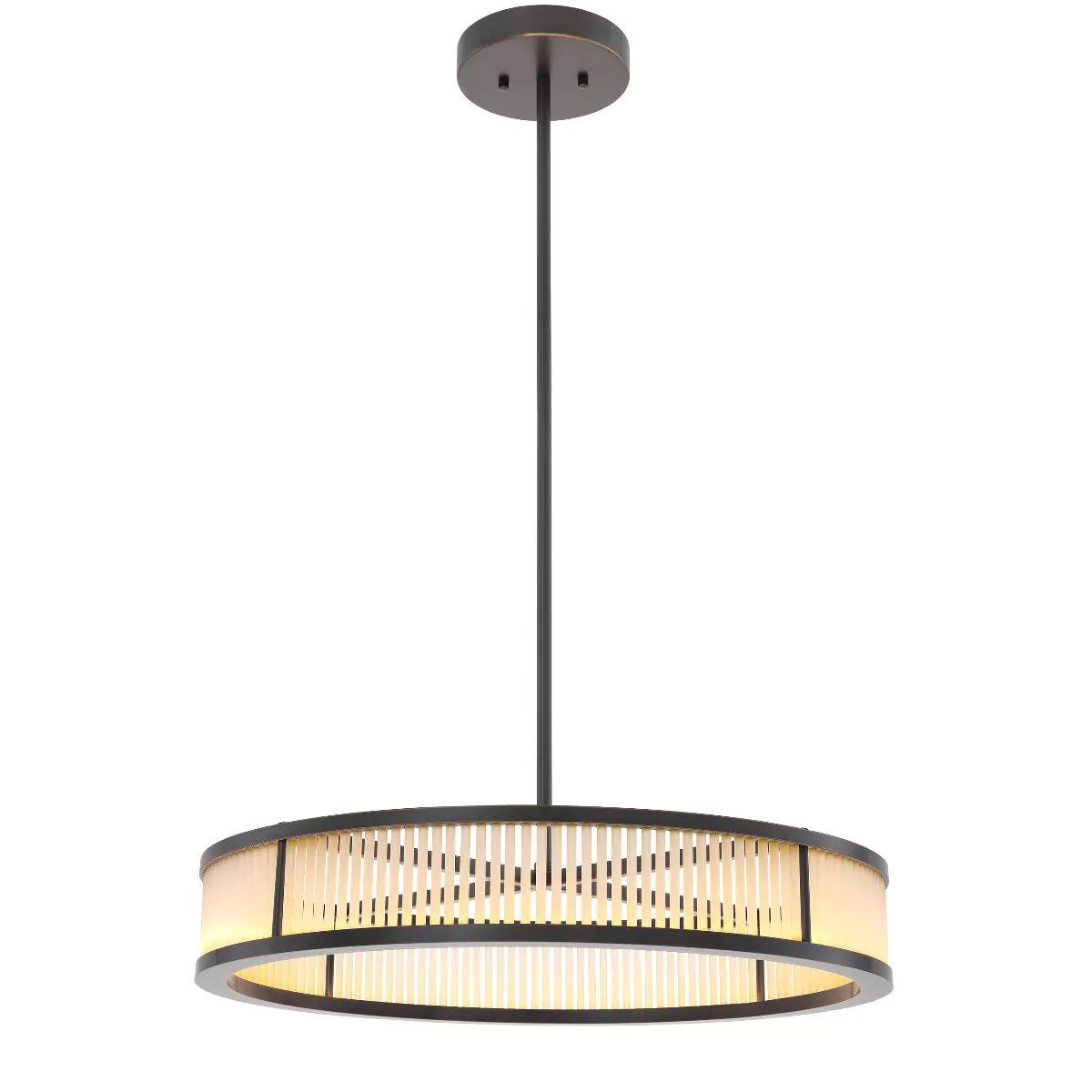 Thibaud S Modern Chandelier (Bronze Highlight & Frosted Glass)