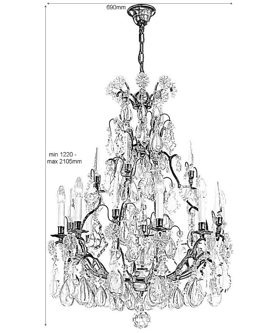 Classical Trieste Crystal Chandelier - (Multiply Finishes)