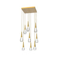 Rain 9-Light Square Chandelier Pendant For Living room Family room Dining Room Bedroom