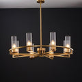 Brass Crystal Round Candle Chandelier