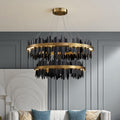 Brushed  Modern Sconce 2-Round Chandelier