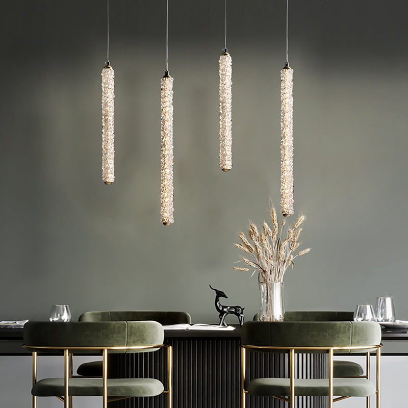 Long Crystal Pendant Chandelier