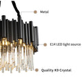 Natasha Modern Classic Black Round Crystal Chandelier 24