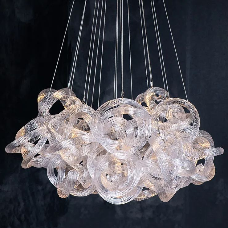 Loren Clear Rope Glass Chandelier