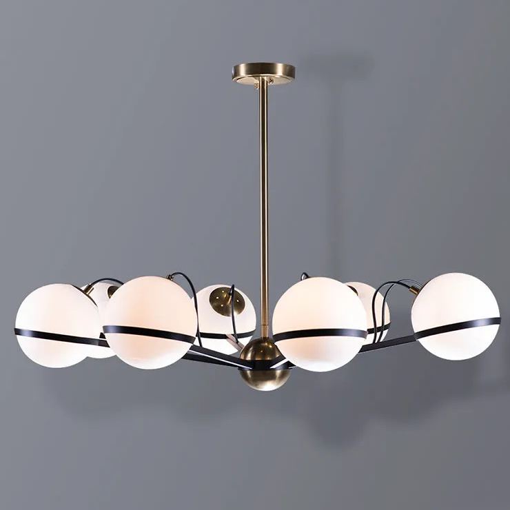 Alba Milk Glass Globe Chandelier