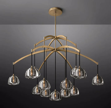 Hemisphere Modern Glass Round Chandelier 60''